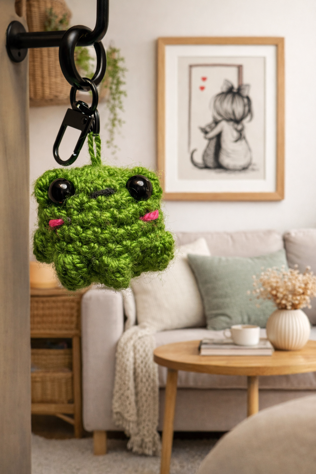 Crochet frog bag charm — Embroida Small Things