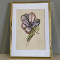 Framed Floral Embroidery Art