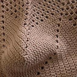 Beige Crochet Tote Bag