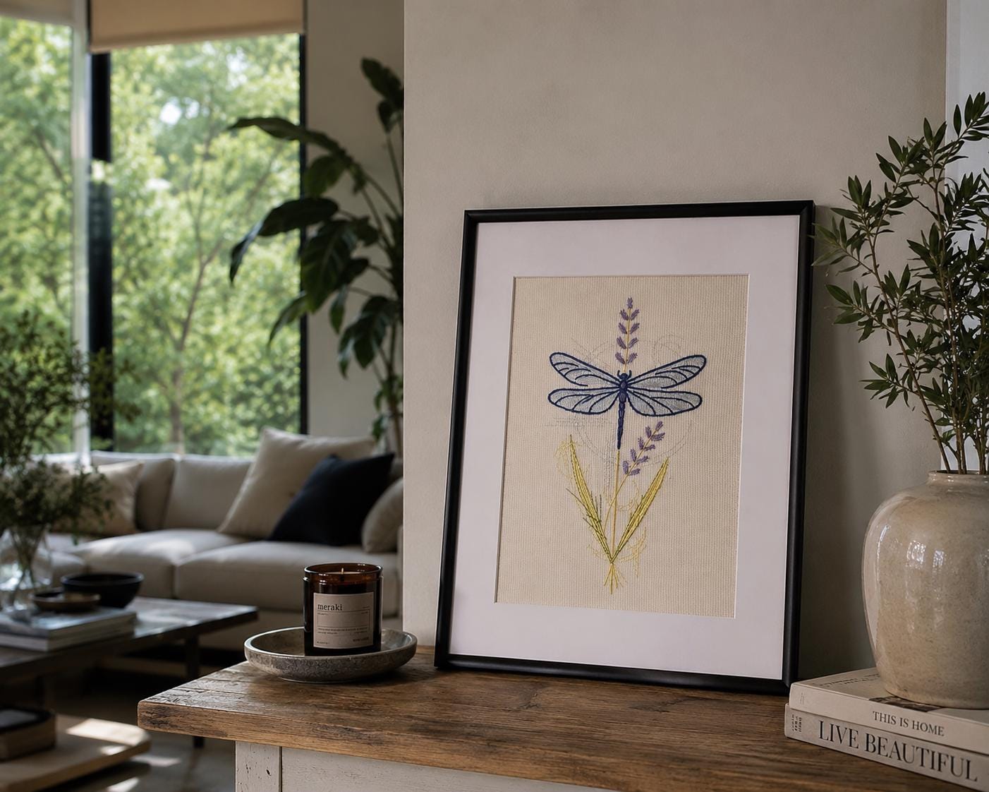 Dragonfly Embroidery Art
