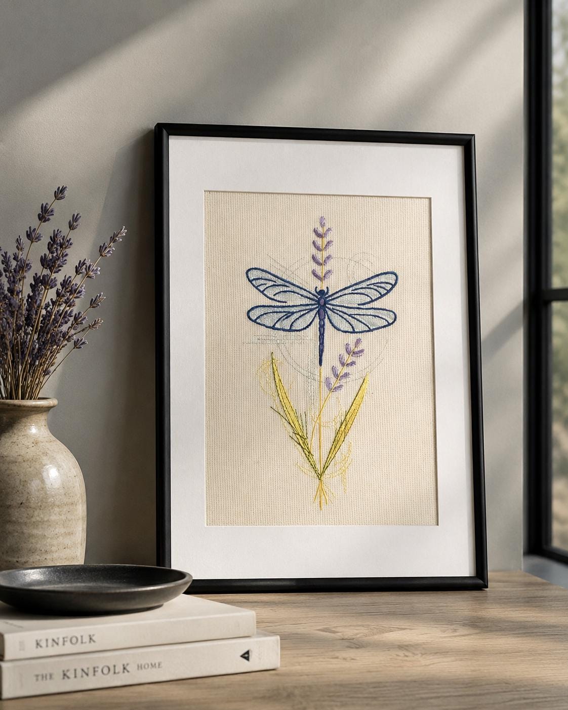 Dragonfly Embroidery Art