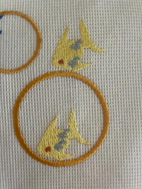 Framed Fish Embroidery Art